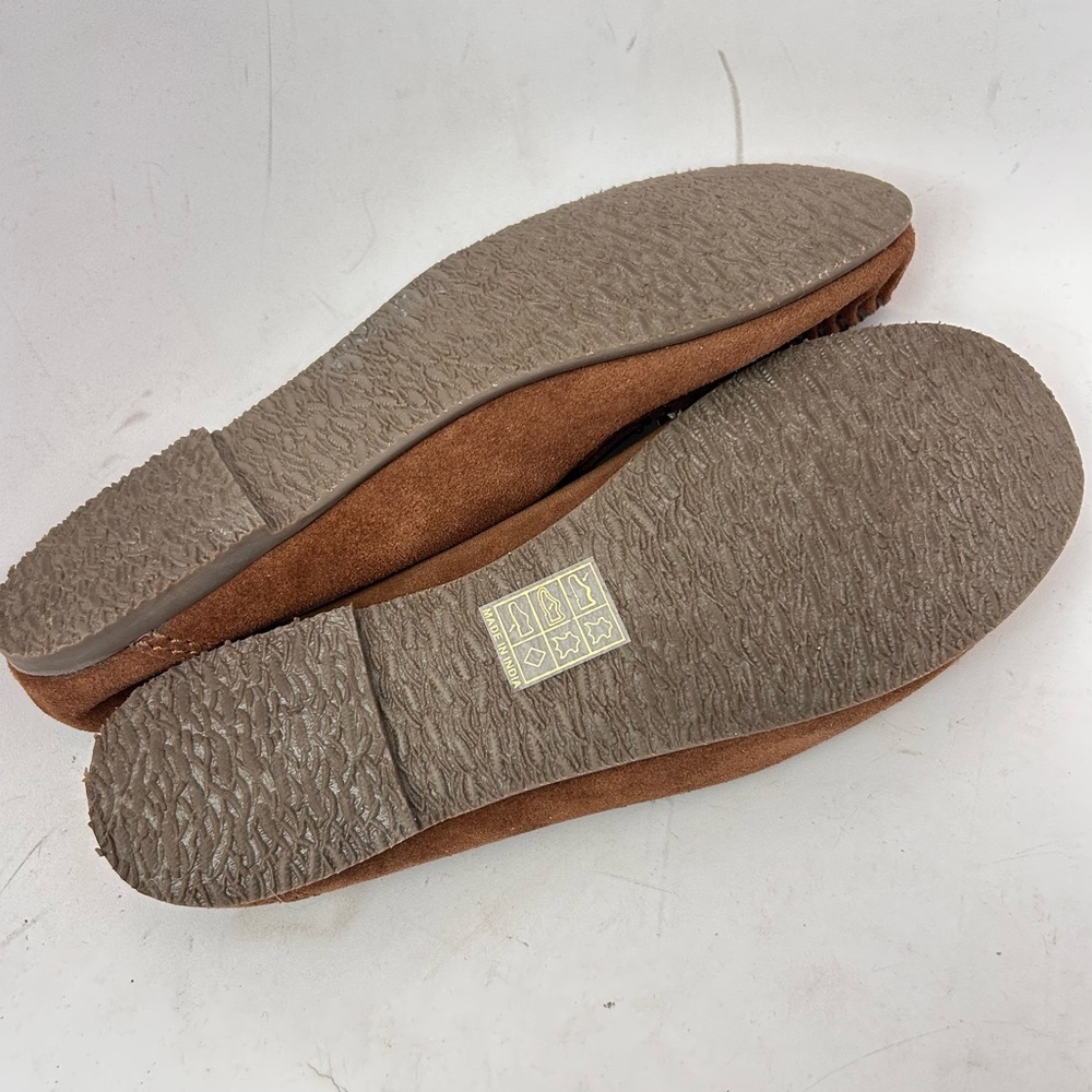 Free People Brown Suede Embellished Cherokee Moccasins Size 41 10.5 NWOB - Picture 10 of 10